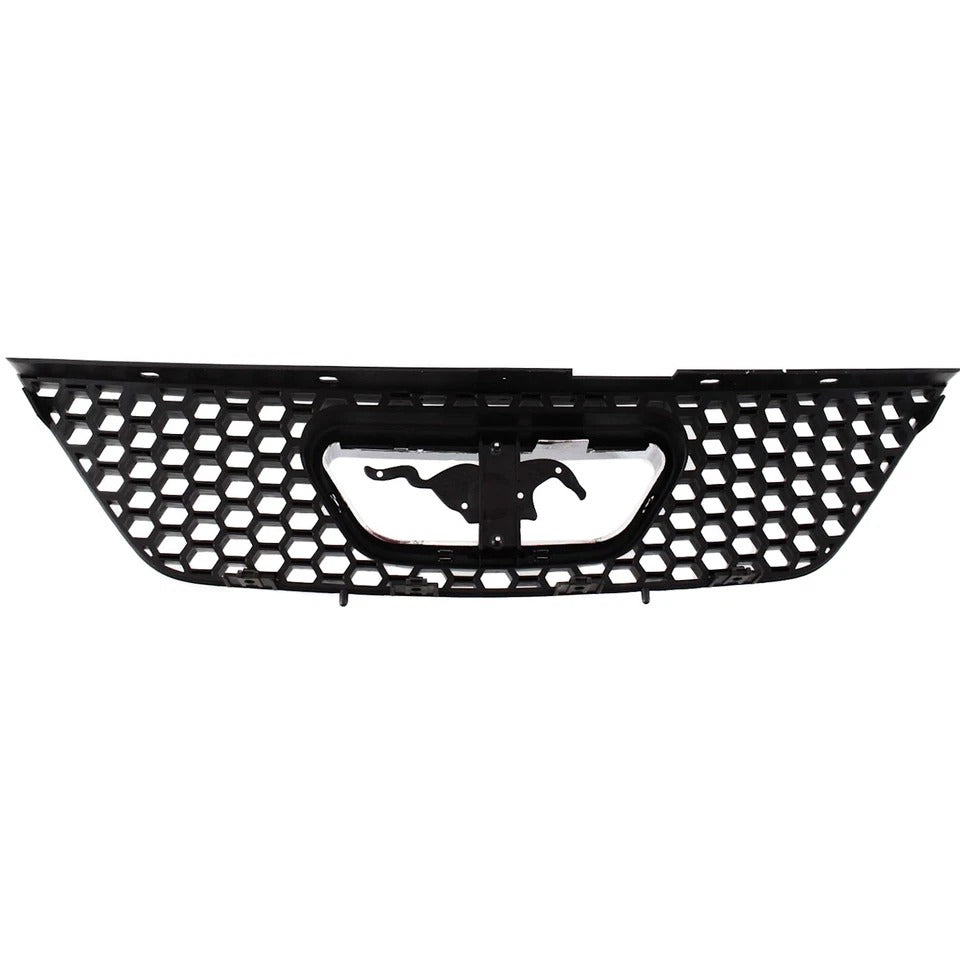 Grille For 99-2004 Ford Mustang Textured Black Plastic