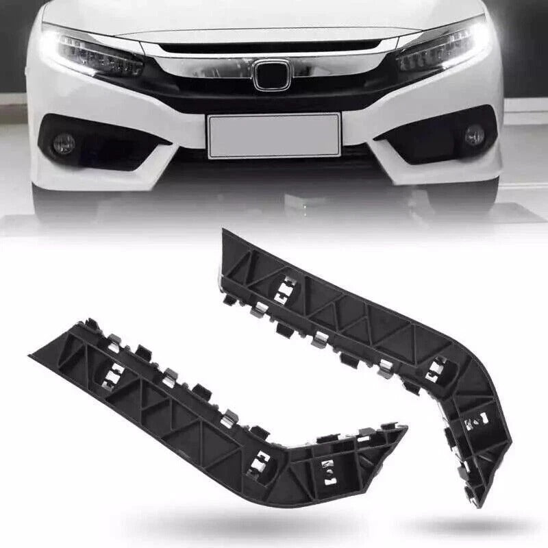 Left & Right Side Front Bumper Fender Bracket Bars For Honda Civic 2016~2021 US