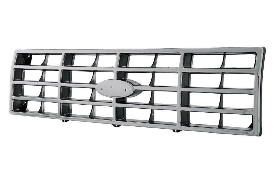 New Front Grille Chrome For 1980-1986 Ford F-150, Bronco 2-Door Fits E3TZ8200G FO1200118