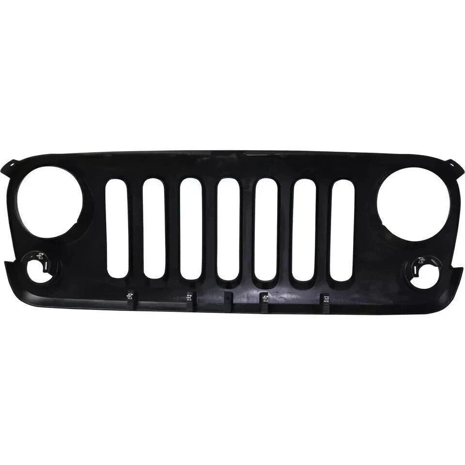 New Grille Assembly Black Shell For 2007-2017 Jeep Wrangler 2018 Wrangler JK Front