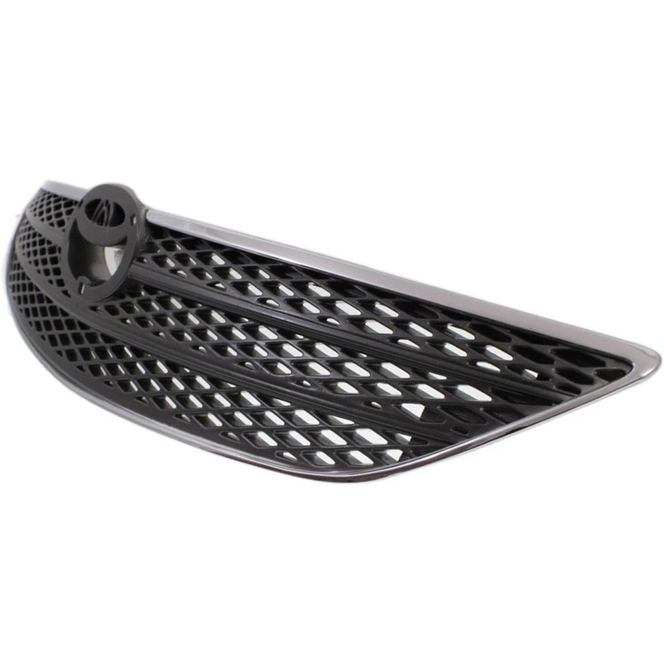 New Grille For 2002-2004 Toyota Camry Chrome Shell with Silver Insert Plastic TO1200237