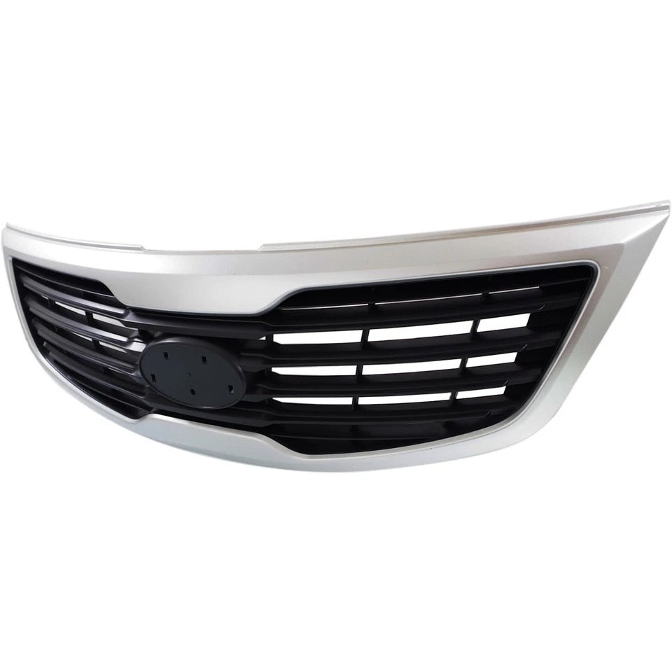 New Grille For 2011-2012 Kia Sportage Silver Shell with Black Insert KI1200148