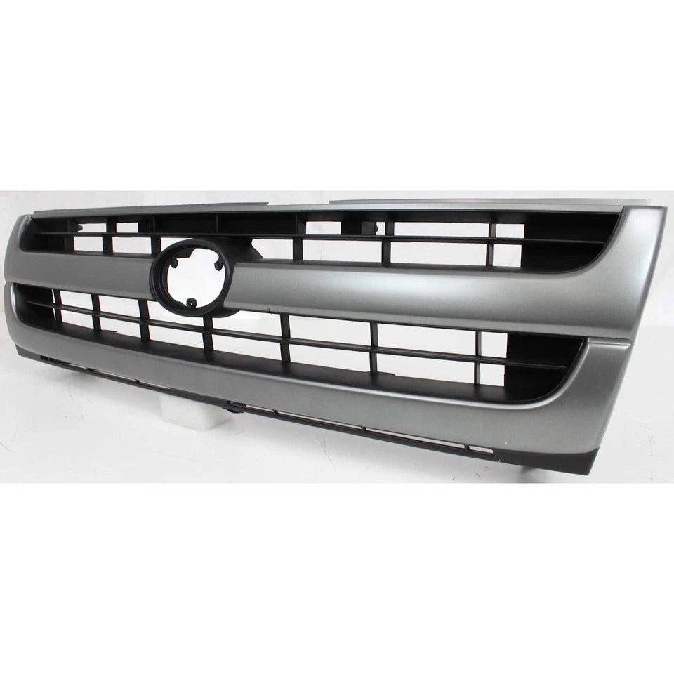 New Grille For 97-2000 Toyota Tacoma Silver Shell with Black Insert Plastic TO1200204