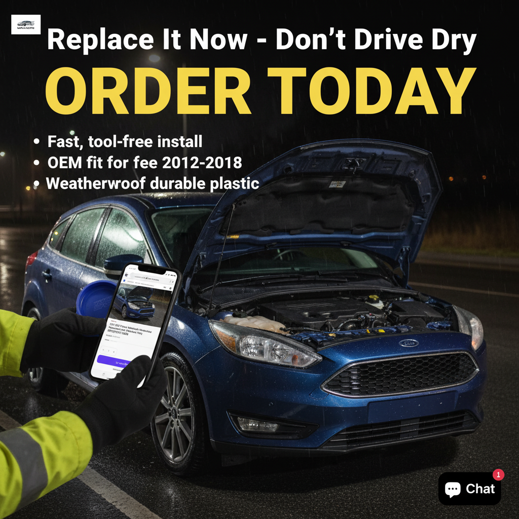 2012–2018 Ford Focus Windshield Washer Fluid Reservoir Cap | 54009 CP9Z17A605A