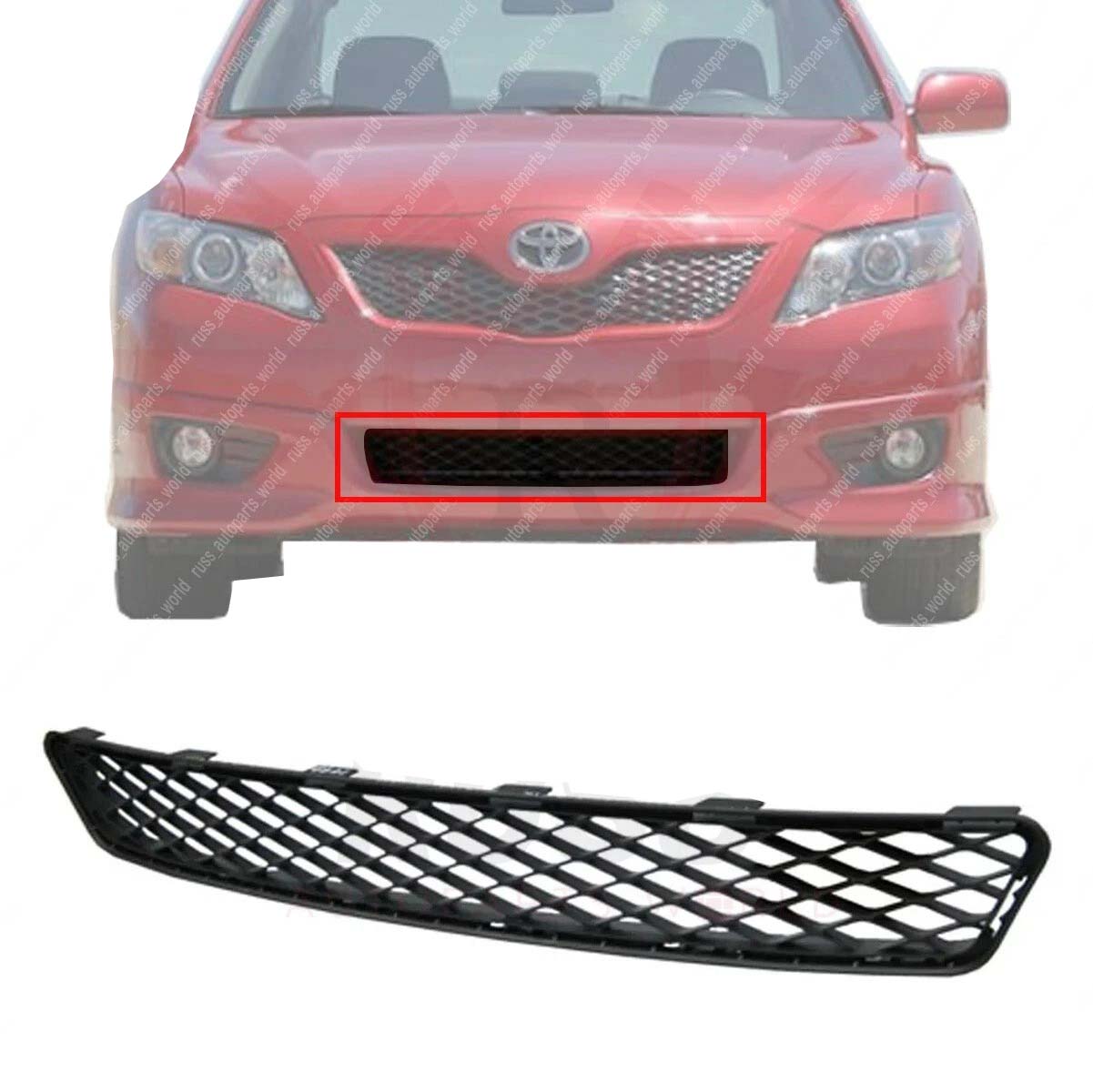 4-Door TO1036213 New Front Bumper Lower Grill Black Fits 2010-2011 Toyota Camry TO1036213
