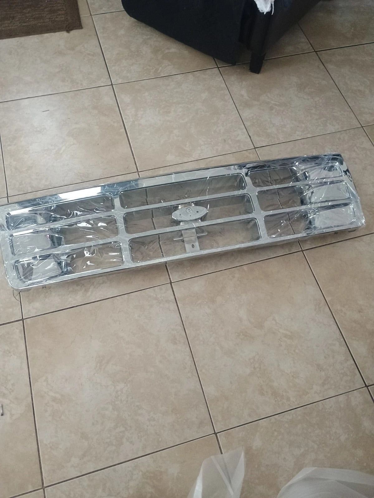 For 92-97 Ford Bronco F150 Painted Gray Front Bumper Grille w/ Emblem Provision