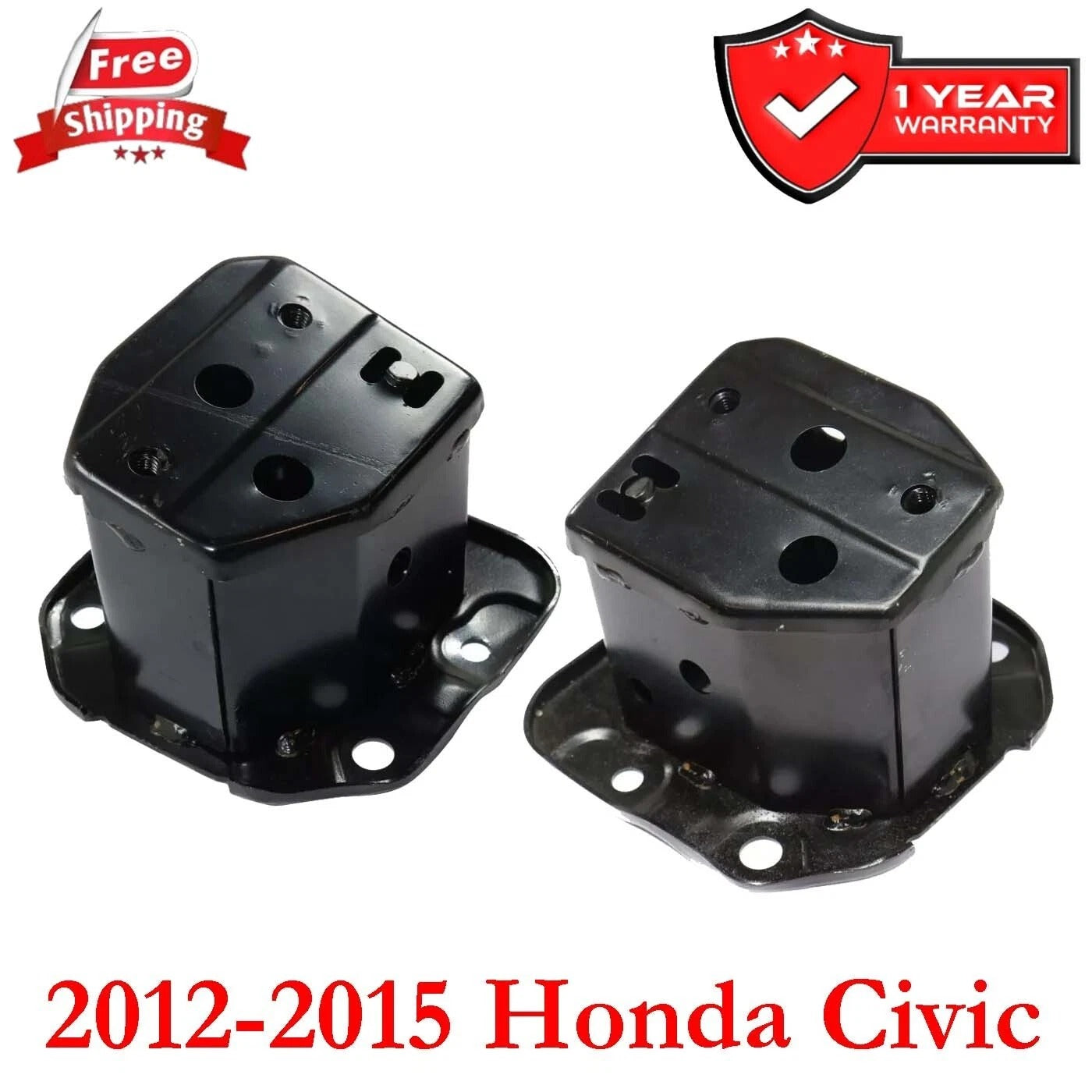 Bumper Bracket For 2012-2015 Honda Civic Rear Left & Right Side Set 2pcs