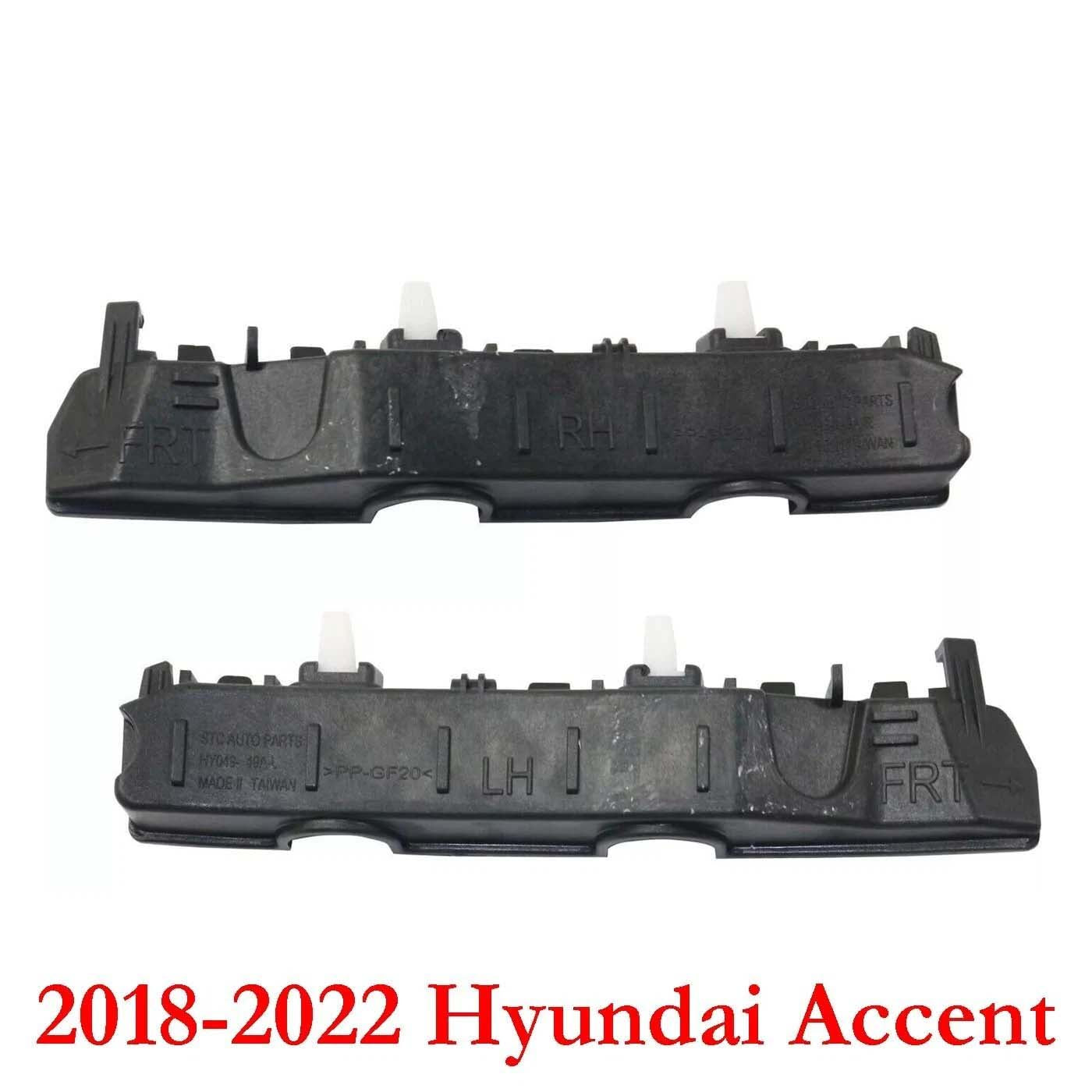 Bumper Bracket For 2018-2022 Hyundai Accent Front Left & Right Side Set 2pc HY1042130, HY1043130