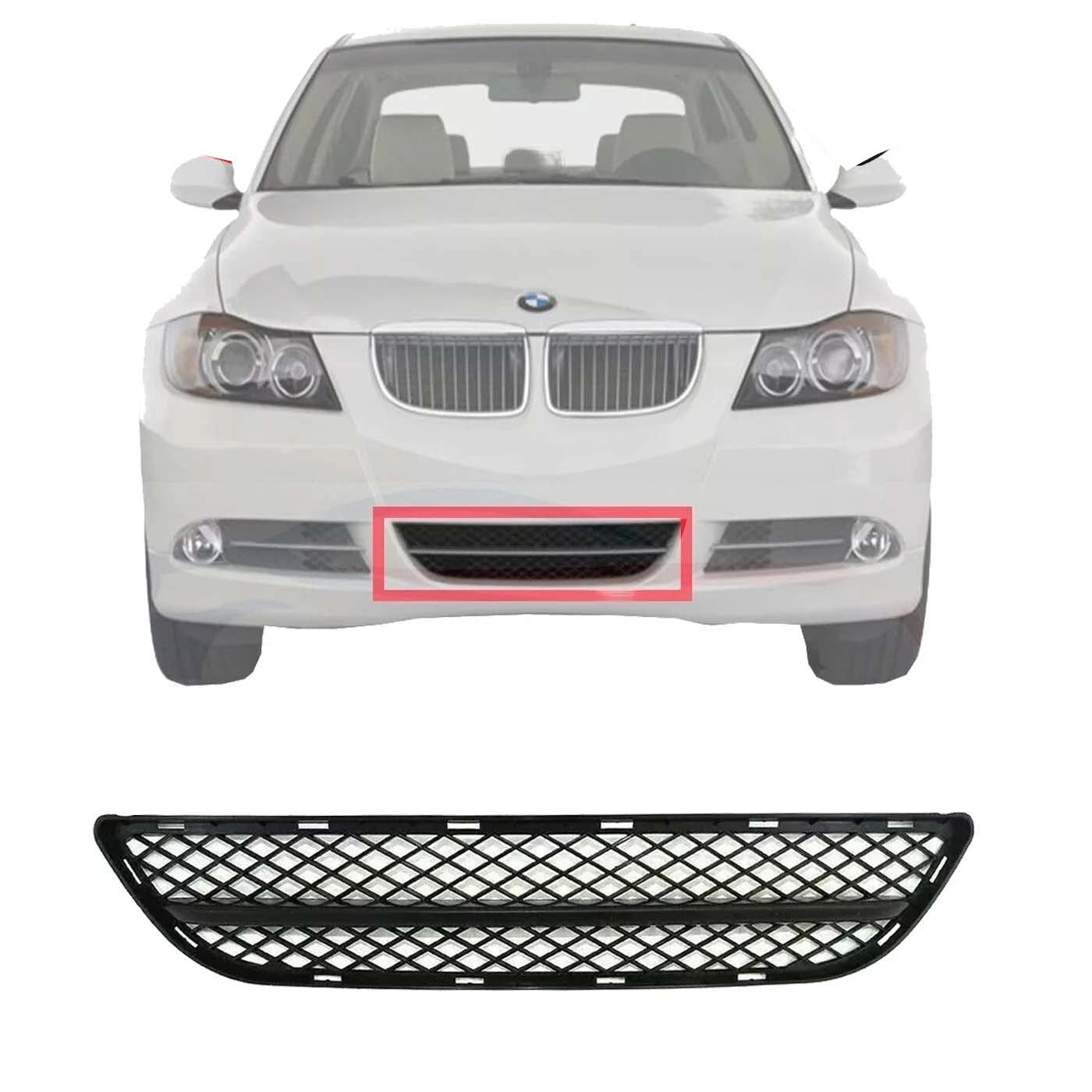 Bumper Cover Grille For 2006-2008 BMW 325i 328i 330i 335i Front Black BM1036111