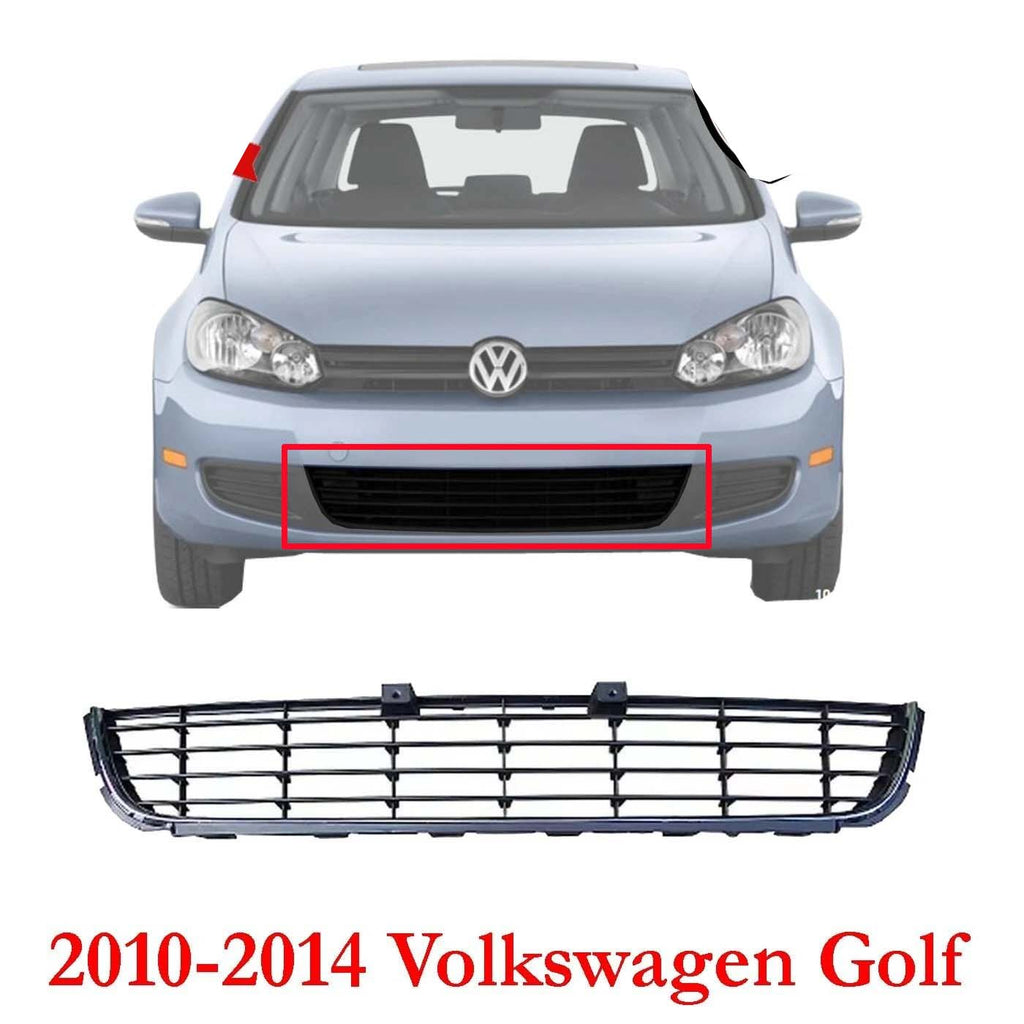 Bumper Cover Grille For 2010-2014 Volkswagen Golf Front Plastic VW1036122
