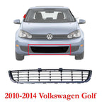 Bumper Cover Grille For 2010-2014 Volkswagen Golf Front Plastic VW1036122