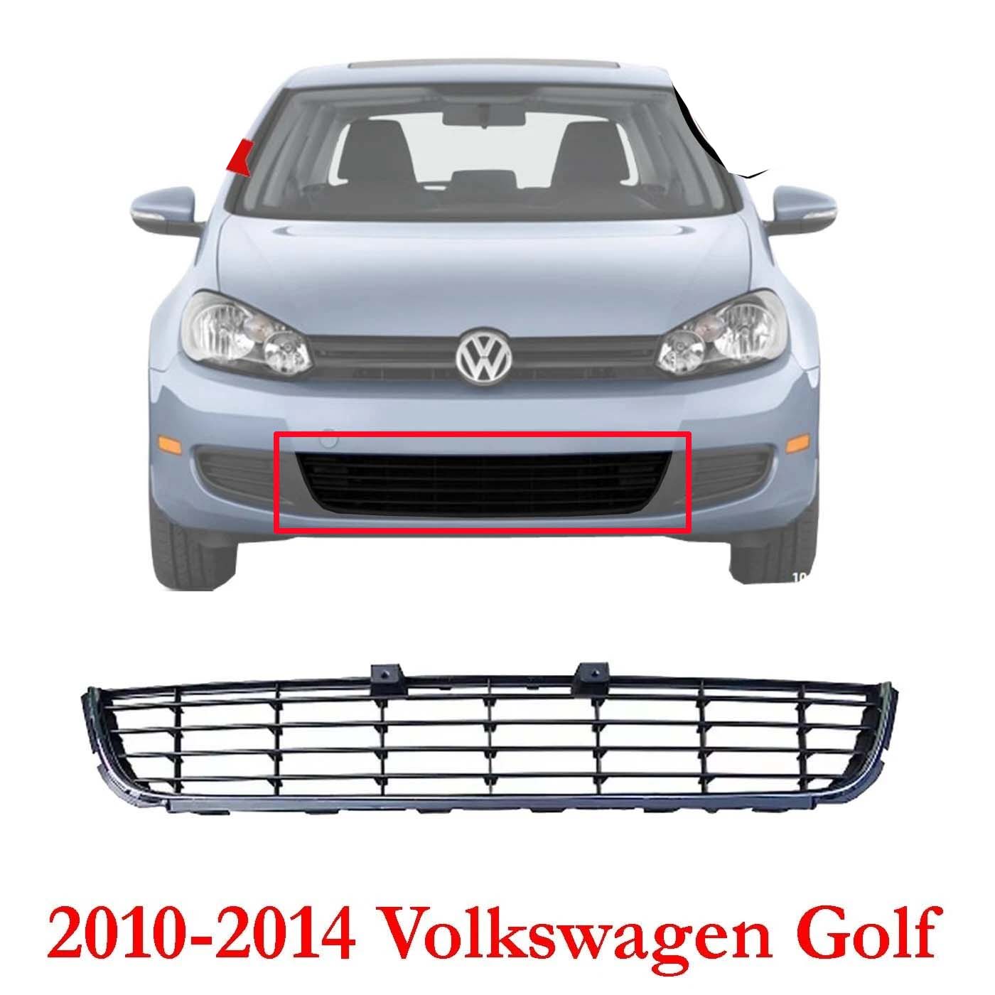 Bumper Cover Grille For 2010-2014 Volkswagen Golf Front Plastic VW1036122
