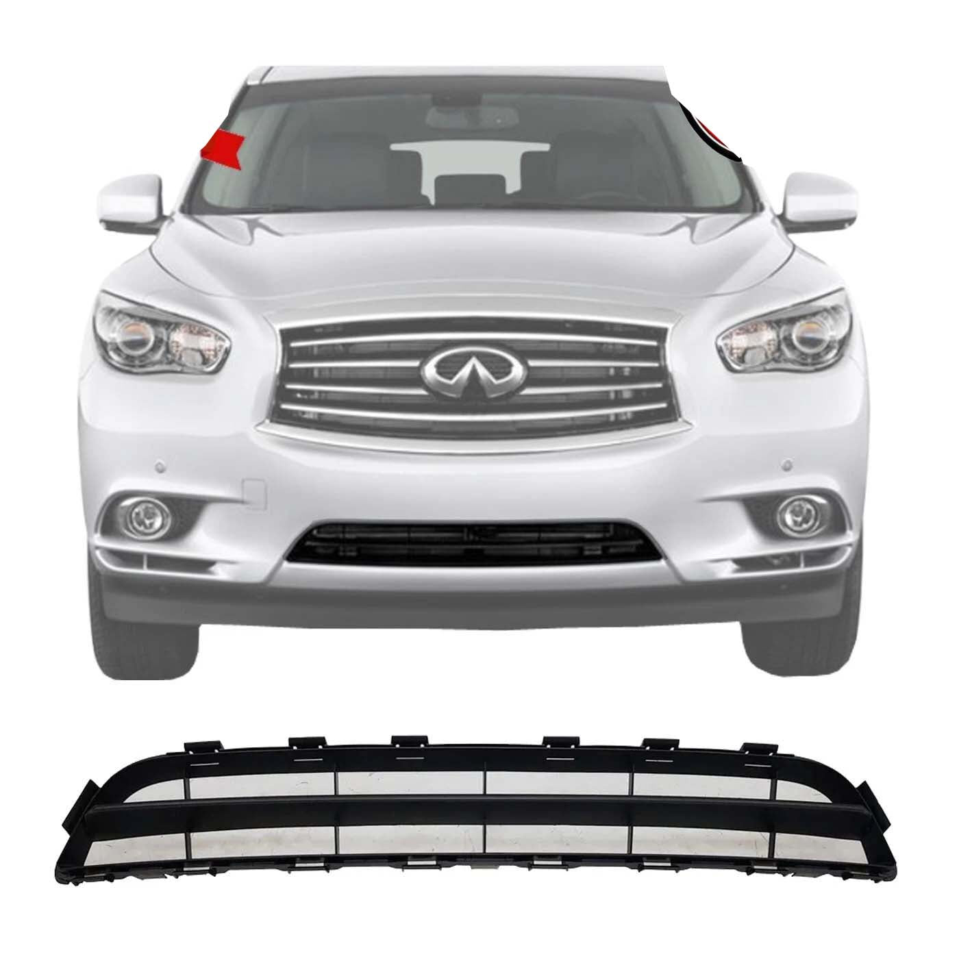 Bumper Cover Grille For 2013-2015 Infiniti JX35 QX60 Front Plastic IN1036116
