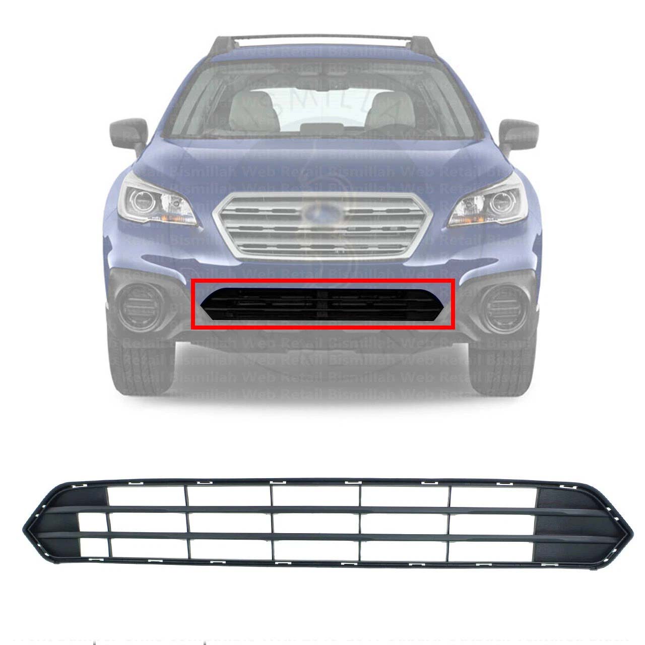 Bumper Cover Grille For 2015-2017 Subaru Outback Front SU1036100