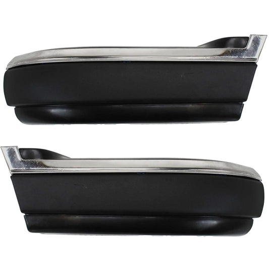 Bumper End Caps Set For 1994-1997 Chevrolet S10 Front with Side Molding Holes