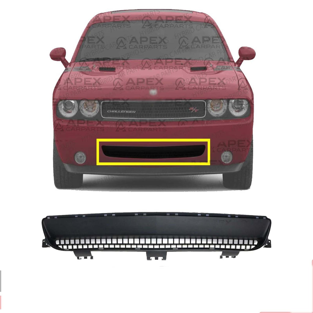 Bumper Grille For 2008-2010 Dodge Challenger Front Textured Gray CH1036132