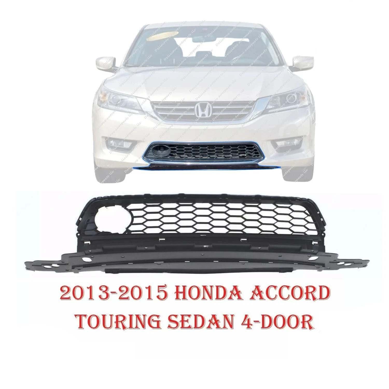 Bumper Grille For 2013 2014 2015 Honda Accord Touring Dark Gray HO1036117