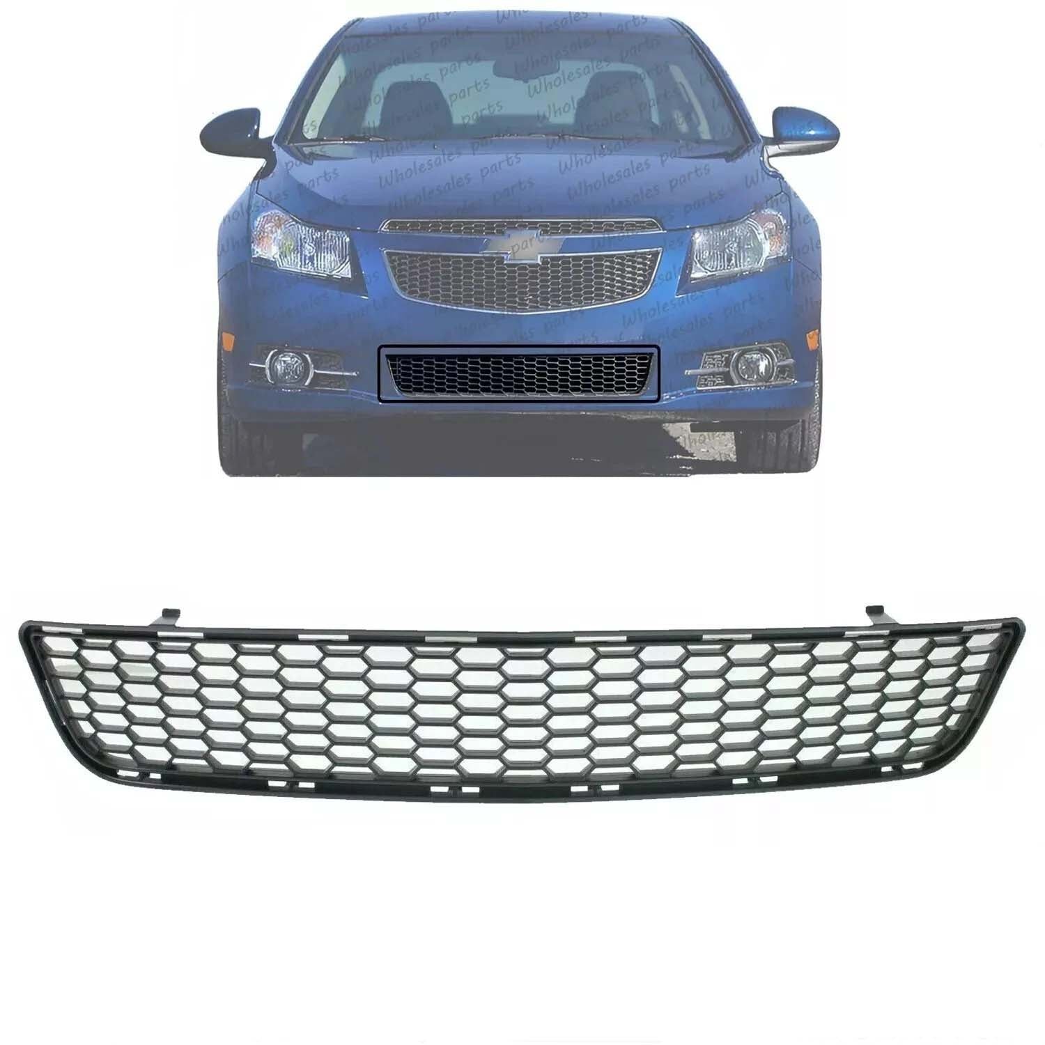 Bumper Grille Gray Plastic For 2011-2015 Chevrolet Cruze Front Lower