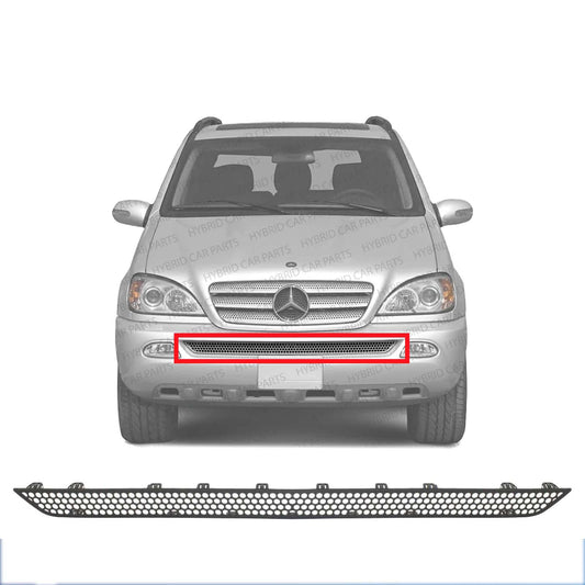 Bumper Grille Primed Fits 1998-2005 Mercedes Benz ML320 Front MB1036113