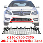 Bumper Grille Textured Black For 2012-2015 Mercedes-Benz C250 C300 C350 Front