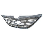 Bumper Upper Grill Chrome Grille For 2011-2013 Hyundai Sonata Front HY1200154