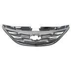 Bumper Upper Grill Chrome Grille For 2011-2013 Hyundai Sonata Front HY1200154