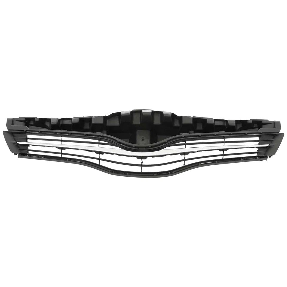 Bumper Upper Grille Grill Textured for 2012-2014 Toyota Yaris Hatchback Front TO1200347