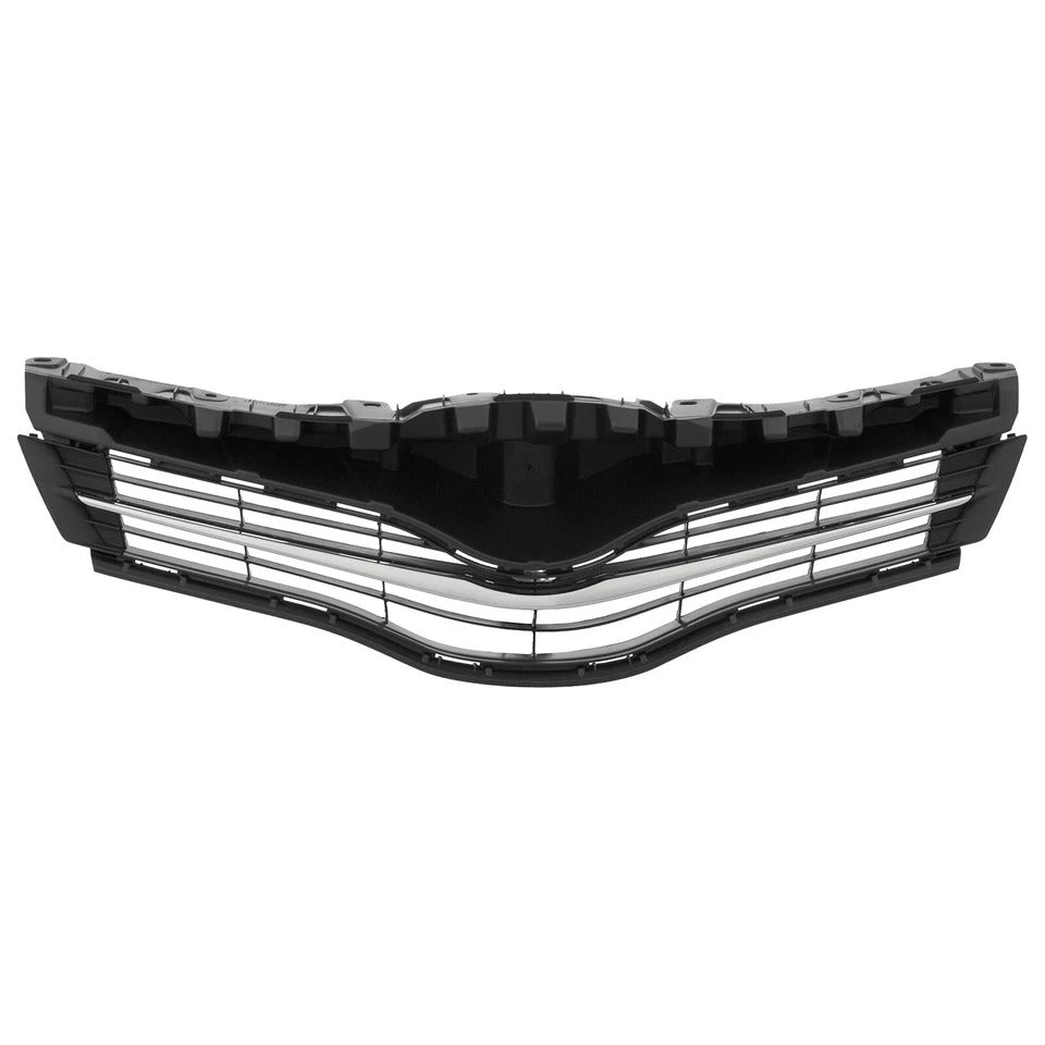 Bumper Upper Grille Grill Textured for 2012-2014 Toyota Yaris Hatchback Front TO1200347
