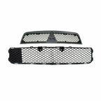 Bumper Upper & Lower Black Grille For 2008-2015 MITSUBISHI LANCER Front Set of 2