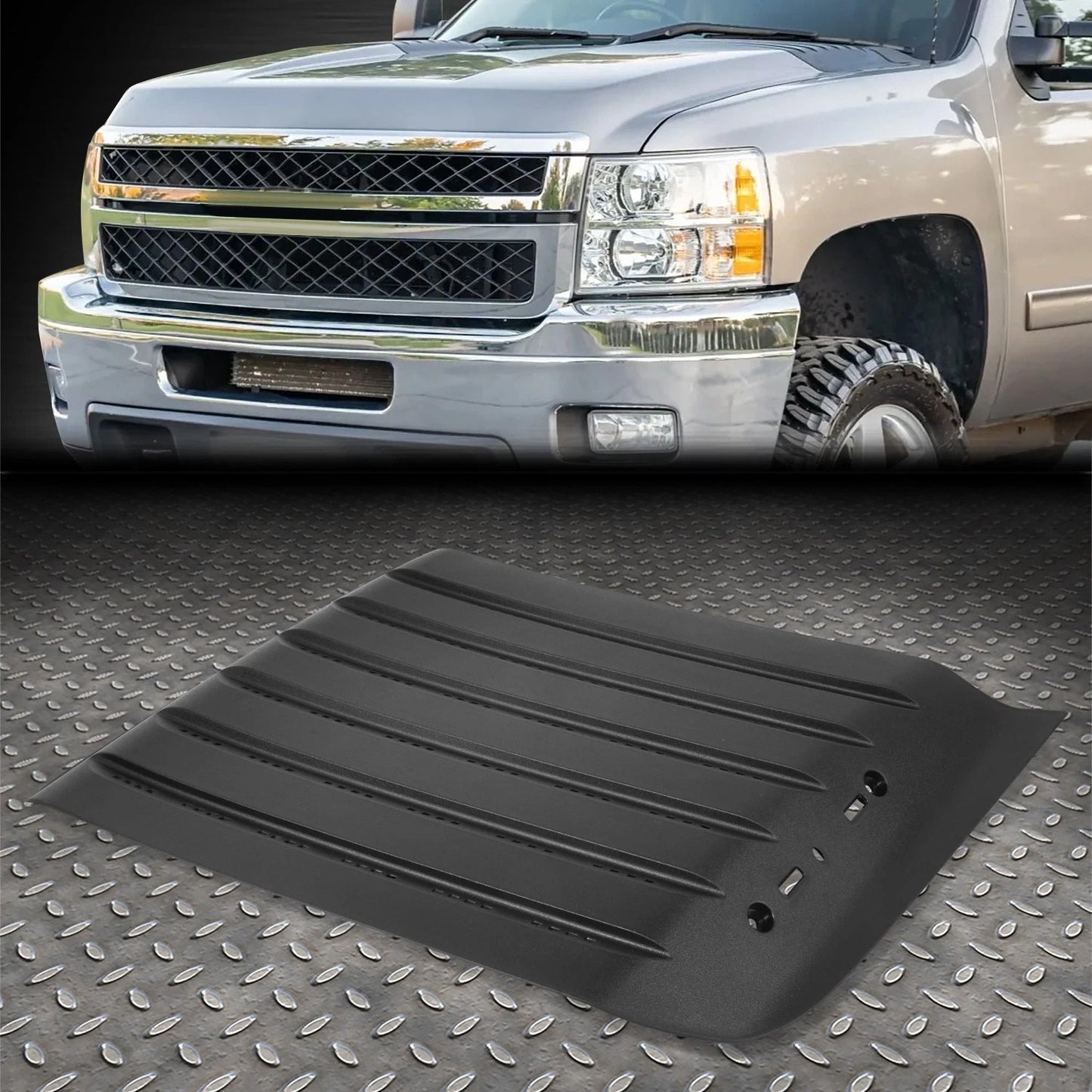 Driver Side Hood Vent Panel Grille Insert for 11-14 Chevy Silverado 2500 3500 HD