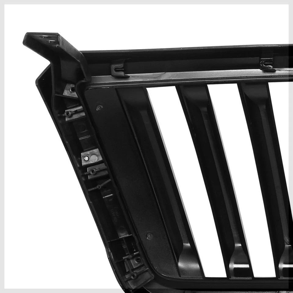 Fits 2004-2008 Ford F150{VERTICAL-BAR}Glossy Black ABS Bumper Grille Vent Grill