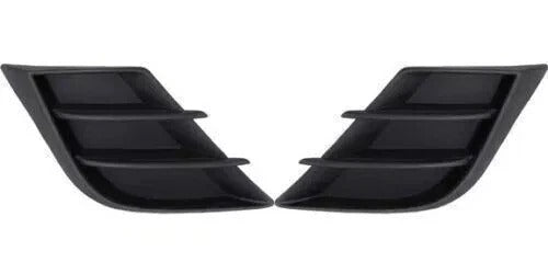 Fog Light Cover For 2010 Mazda 3 Black Front Left & Right Side Set of 2 MA1039105, MA1038105