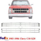 For 1985-1986 Chevy C10 K20 Grille Assembly with molding holes & emblem provision