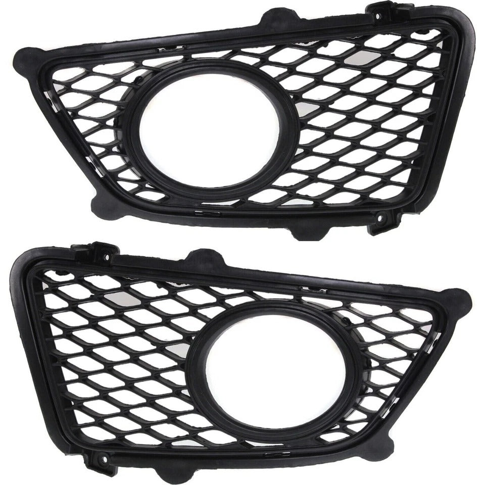 For 2005-2010 Kia Sportage Fog Light Trim Set Left and Right Black Plastic 2Pc