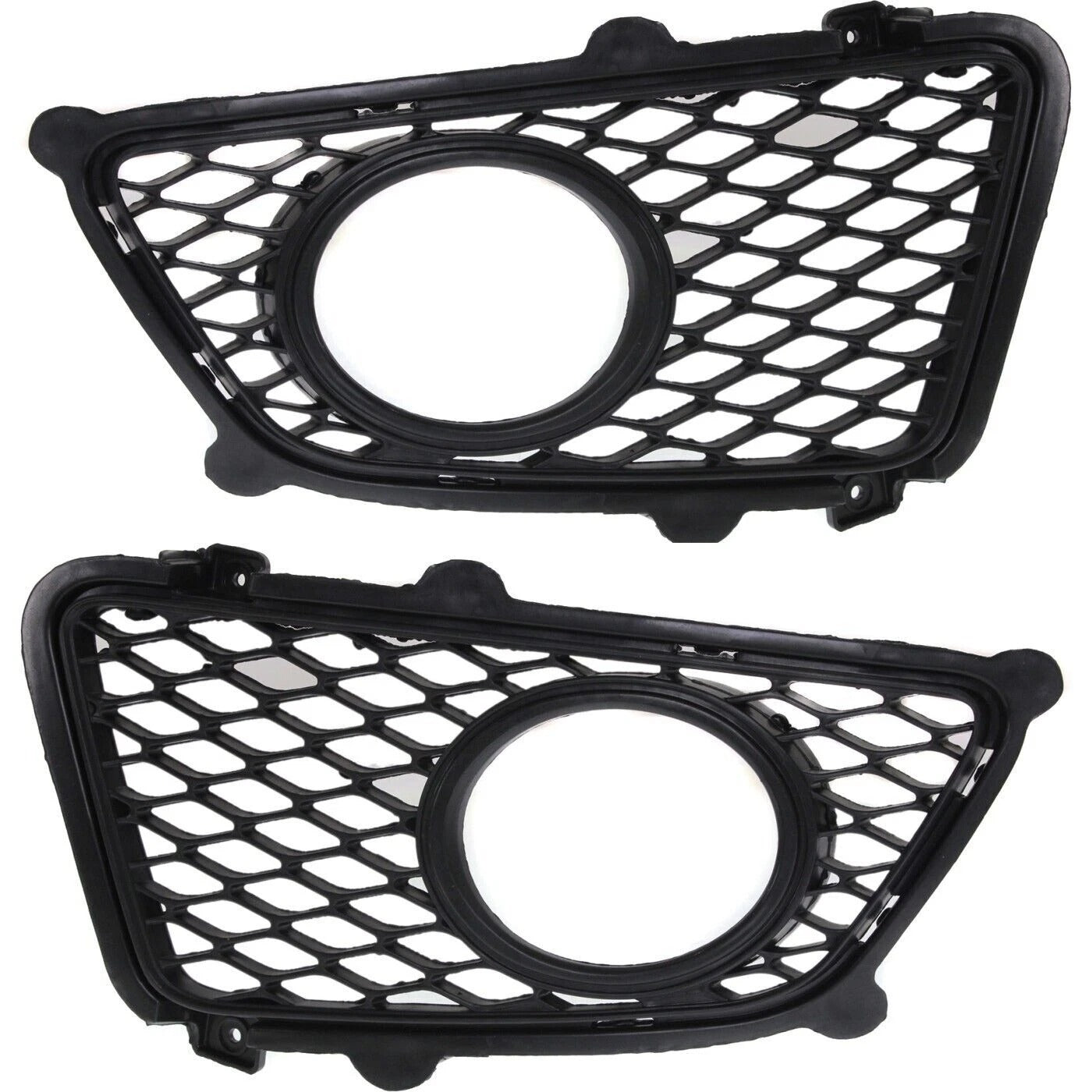 For 2005-2010 Kia Sportage Fog Light Trim Set Left and Right Black Plastic 2Pc