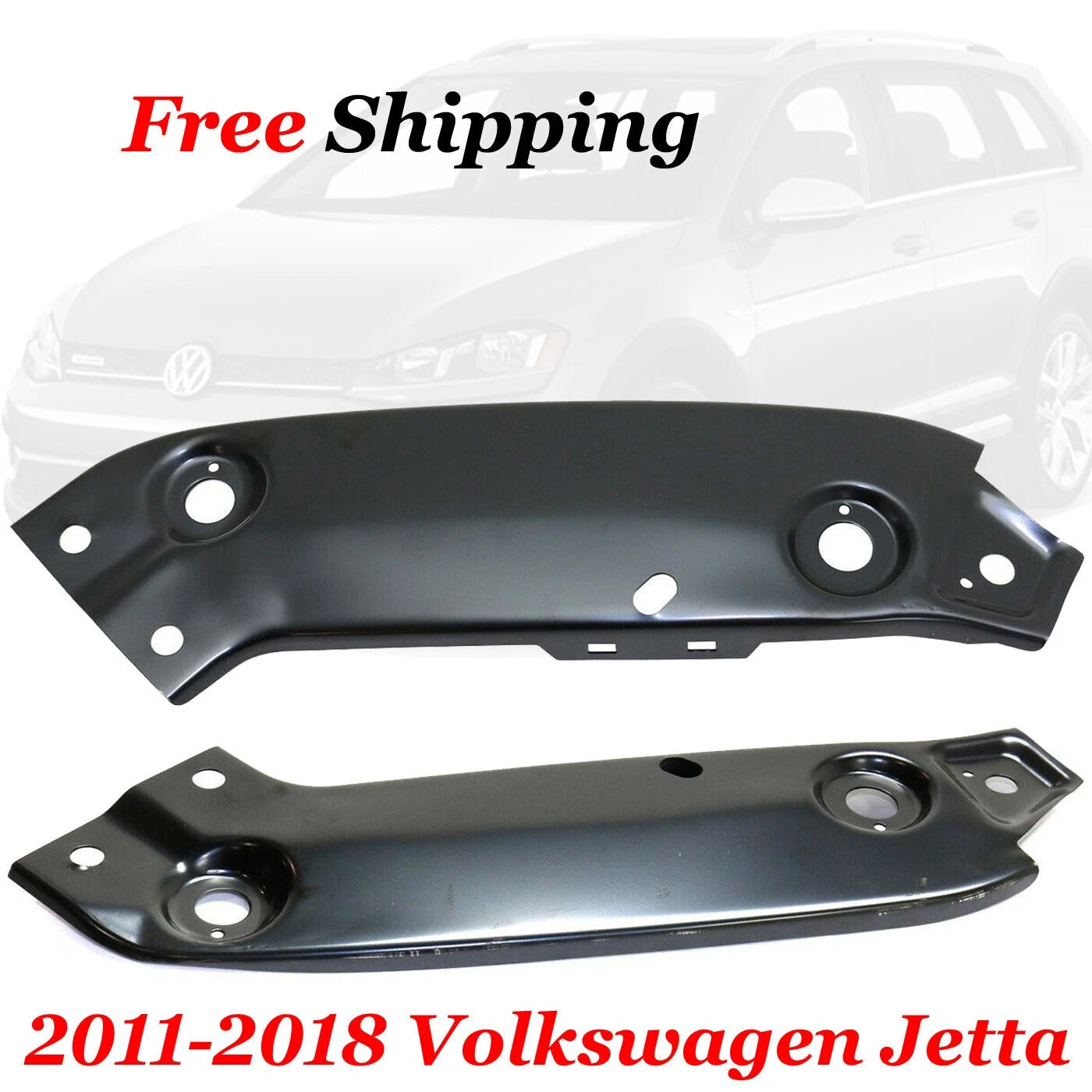For 2011-2018 Volkswagen Jetta Upper New Radiator Support Left & Right Set of 2