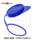 Blue and clear filter with text and branding on a white background