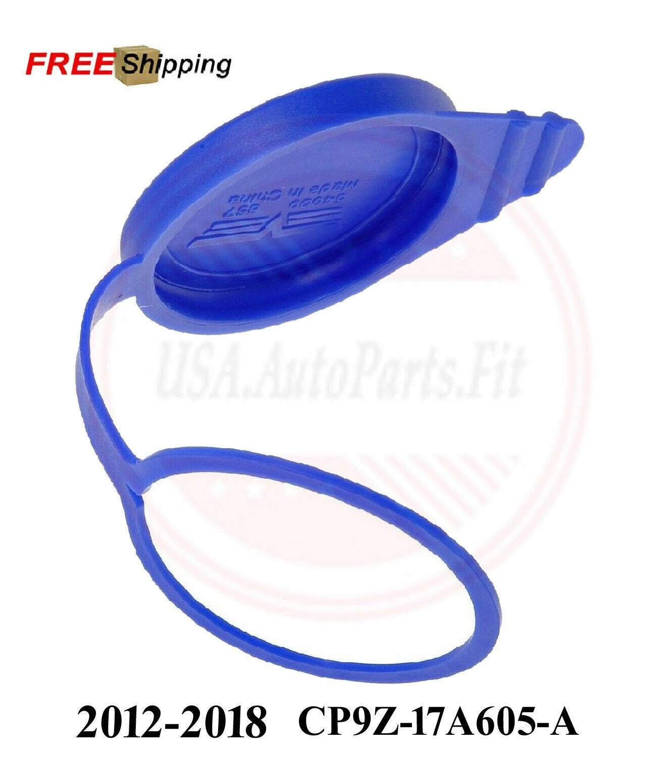 Blue and clear filter with text and branding on a white background