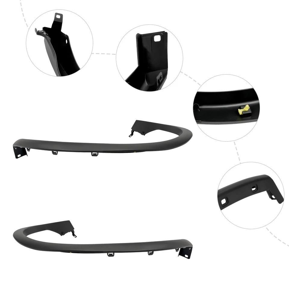 For 2015-2021 Nissan Murano Textured Pair Rear Fender Trim Set Black Molding