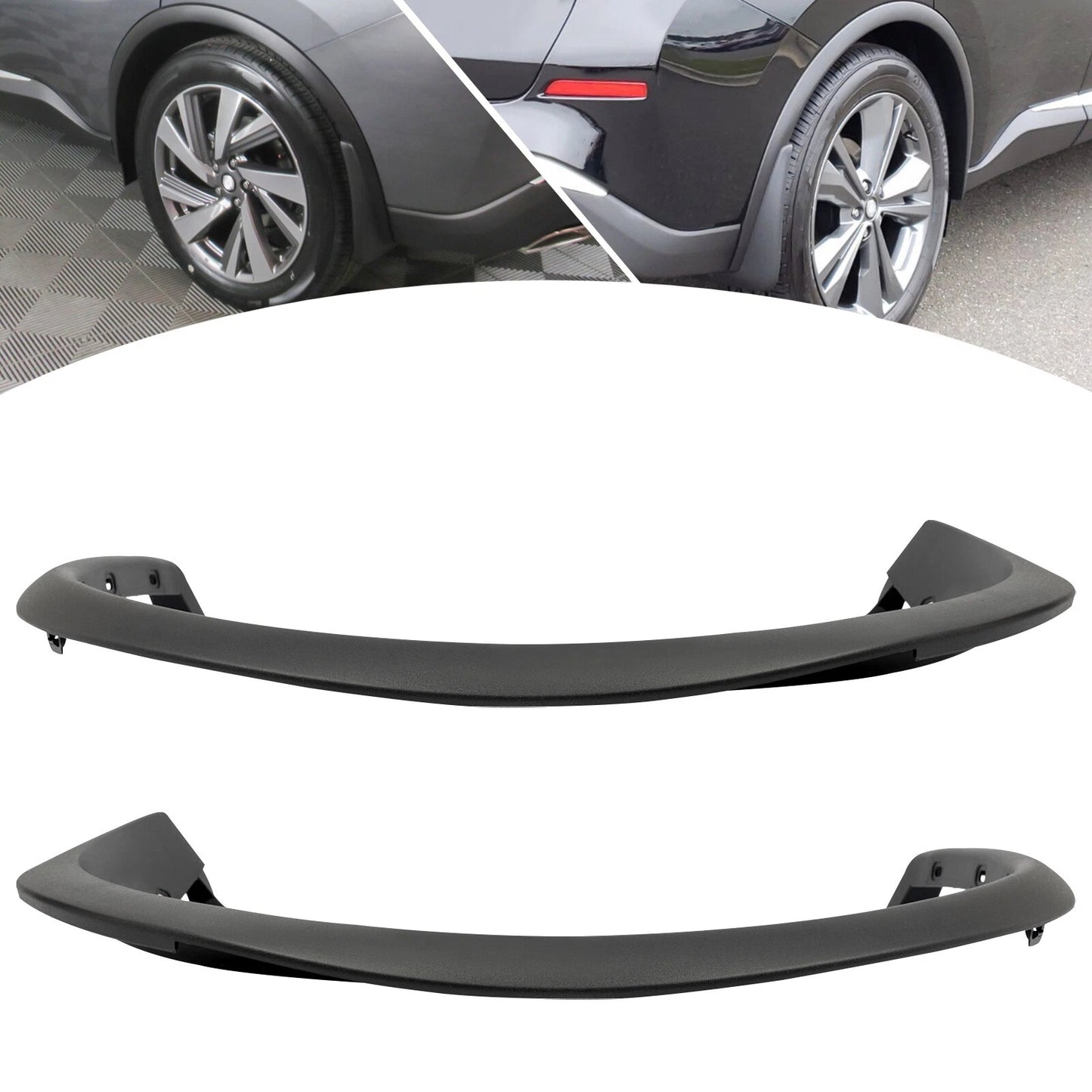 For 2015-2021 Nissan Murano Textured Pair Rear Fender Trim Set Black Molding