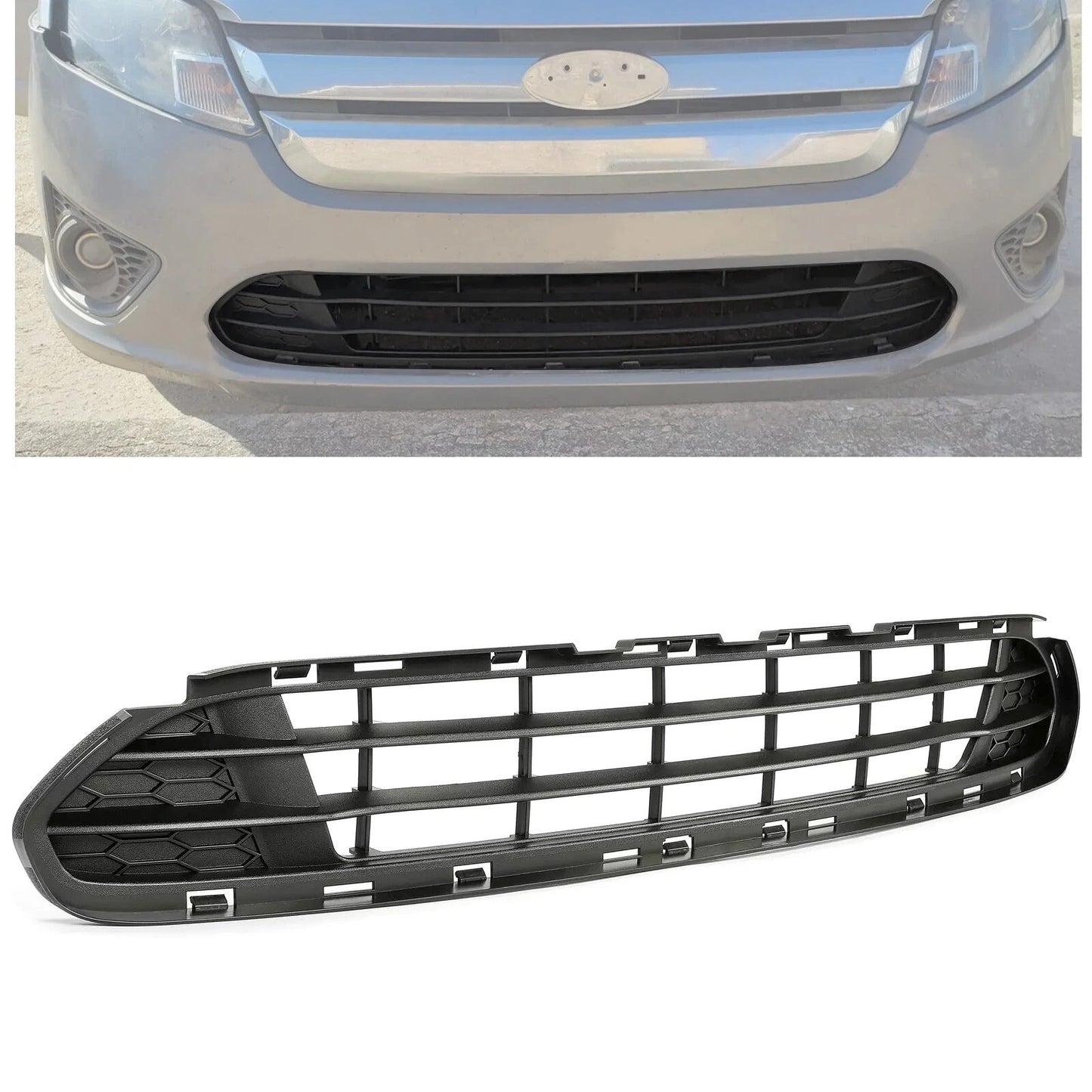 For Ford Fusion S SE SEL Hybrid Sedan 2010-2012 Front Bumper Lower Center Grille