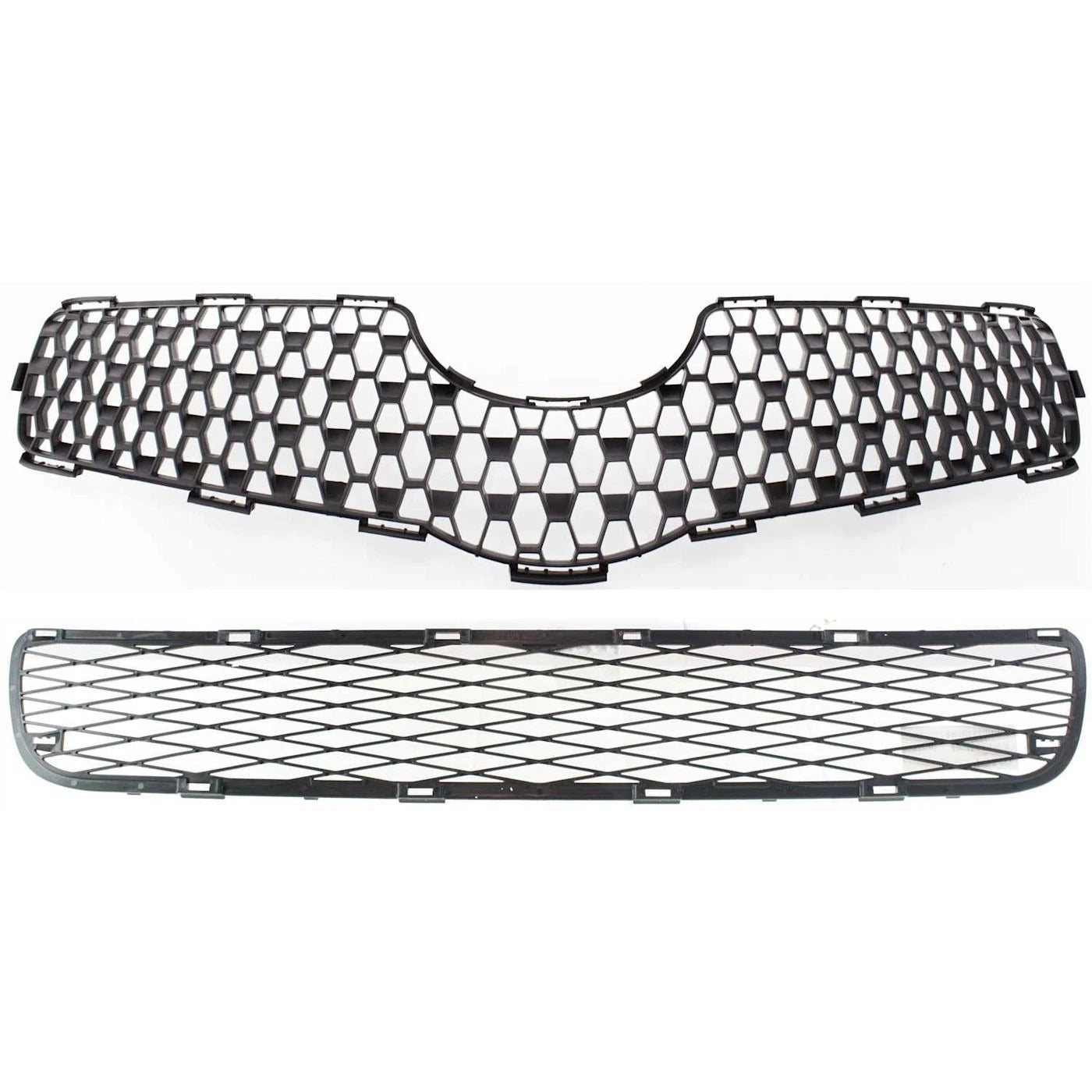Front Bumper Grille and Radiator Grille Kit For 2007-2008 Toyota Yaris Hatchback