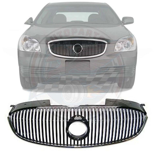 Front Grille For 2006-2008 Buick Lucerne Black & Chrome Plastic GM1200555