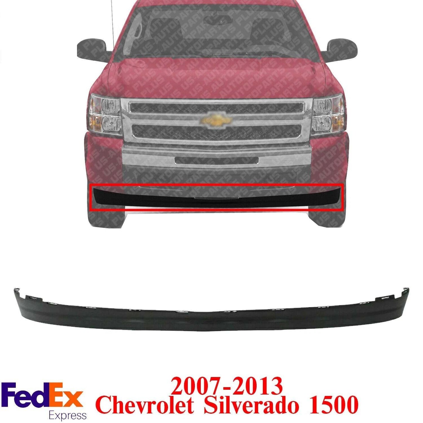Front Lower Plastic For 2007-2013 Chevrolet Silverado 1500 Air Deflector Valance GM1092191