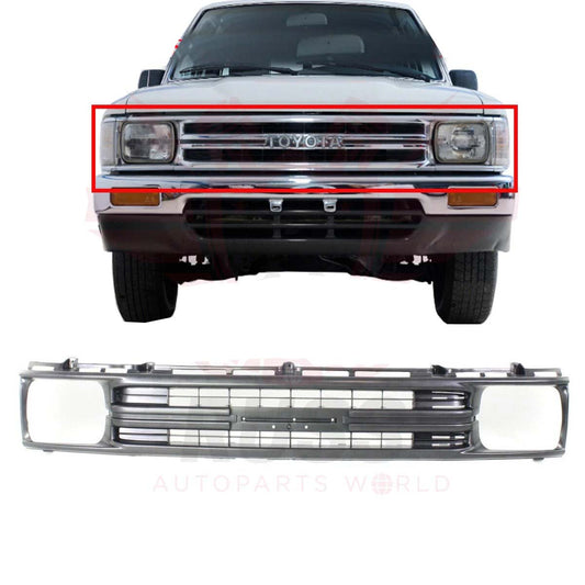 Grill Grille Assembly Silver Fits 1989 1990 1991 TOYOTA PICKUP Front TO1200137