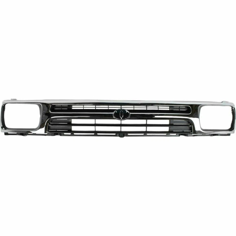 Grille Assembly For 1992-1995 Toyota Pickup 2WD Chrome Shell & Painted Insert TO1200128
