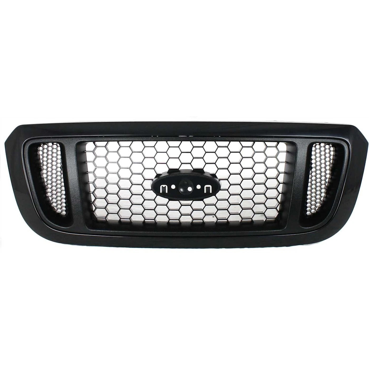 Grille For 2004-2005 Ford Ranger Textured Black Shell w/ Silver Insert Plastic