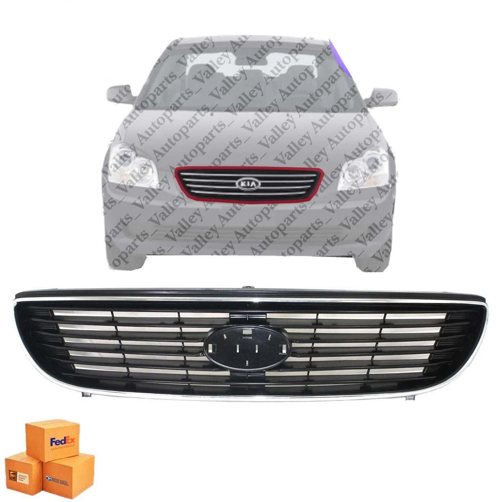 Grille For 2006-2008 Kia Optima Magentis Chrome & Black Plastic 863502G100