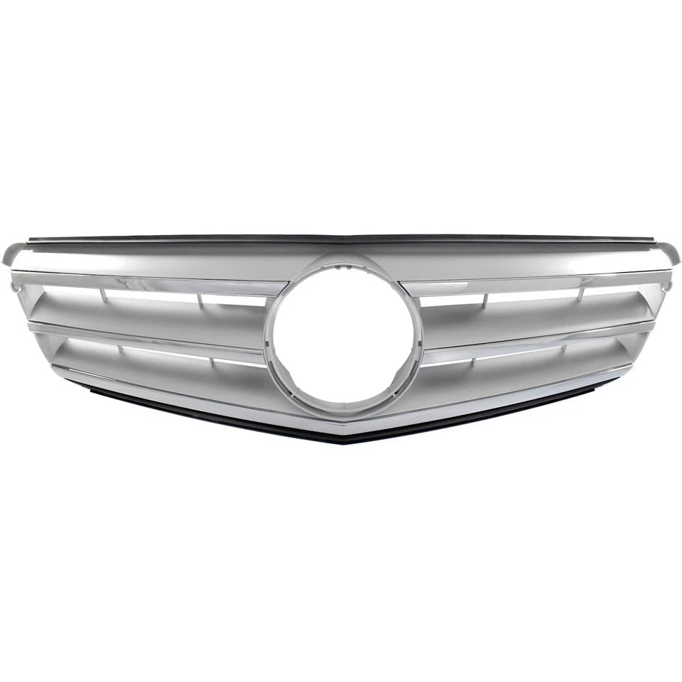 Grille For 2008-2014 Mercedes Benz C300 2010-2014 C250 Sedan Silver Plastic