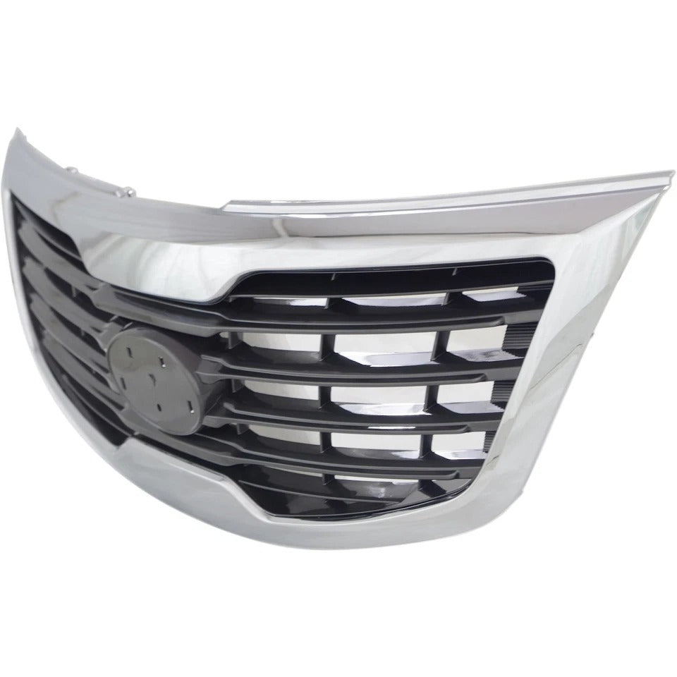 Grille For 2011-2012 Kia Sportage Chrome Shell w/ Gray Insert Plastic